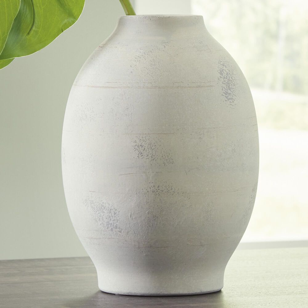 Ashley Clayson 10&quot; Vase in Distressed Sage Green, , large