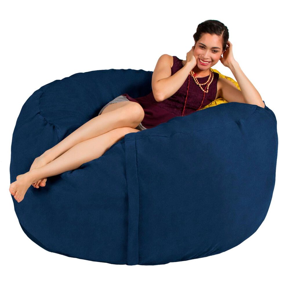 Jaxx 5&#39; Large Bean Bag with Removable Cover in Navy, , large