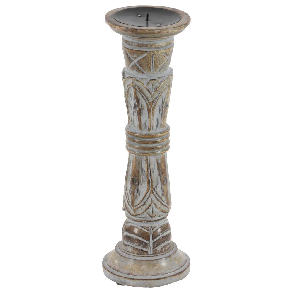 Maple and Jade 18&quot; Candle Holder in Light Brown &#40;Set of 3&#41;, , large
