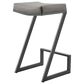 Blue River Atlantis 26" Backless Counter Stool with Matte Black Iron and Vintage Gray Faux Leather, , large