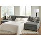 Ashley Clarington 3-Piece Sleeper Symmetrical Sectional with Double Chaise in Greystone, , large
