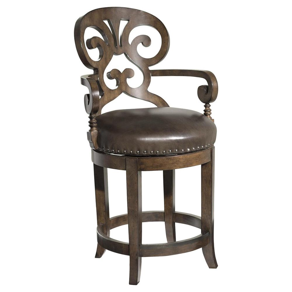 Hooker Furniture Jameson Leather Counter Stool in Leesburg Mahogany, , large
