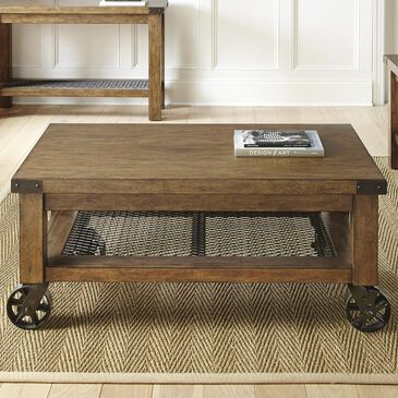 Crystal City Hailee Cocktail Table in Antique Oak, , large