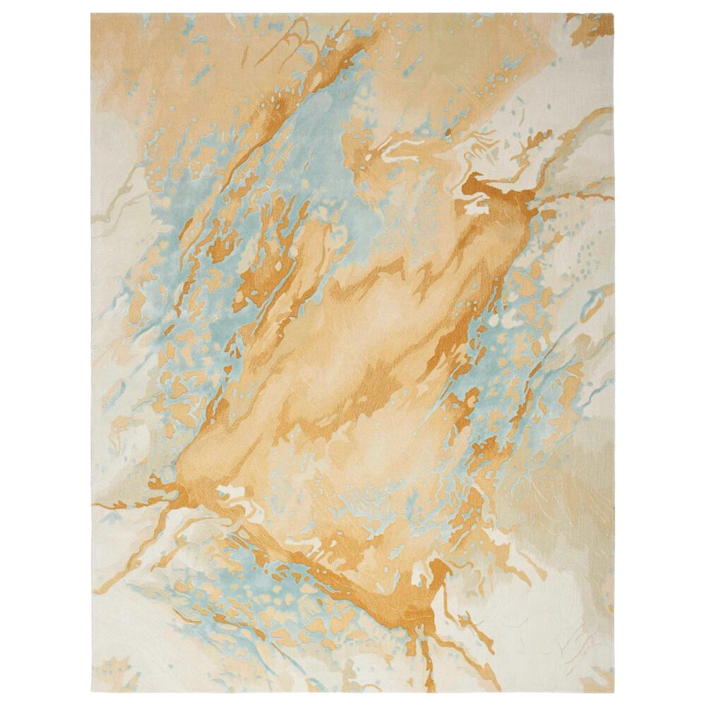 Nourison Prismatic 3"9" x 5"9" Sand and Blue Area Rug, , large