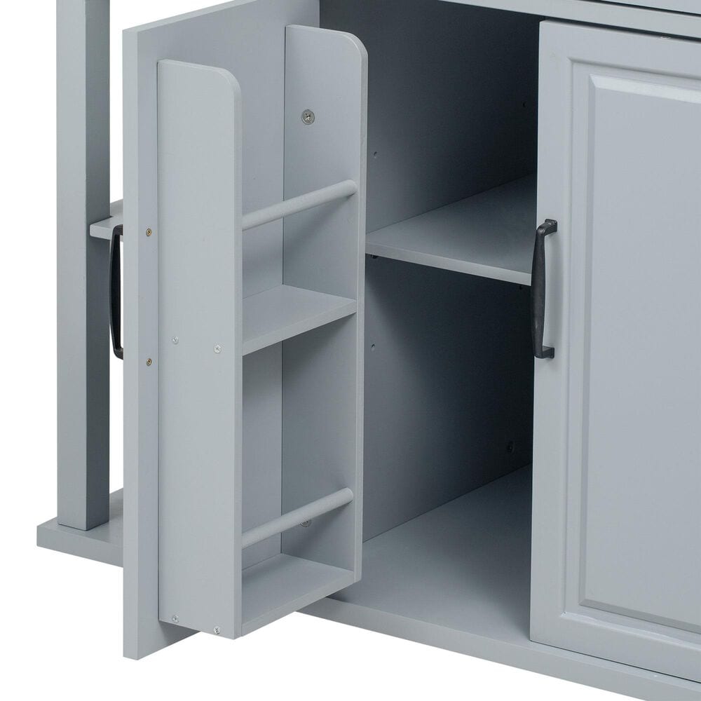 HOMLUX 47-inch Kitchen Island  in Grey Blue, , large
