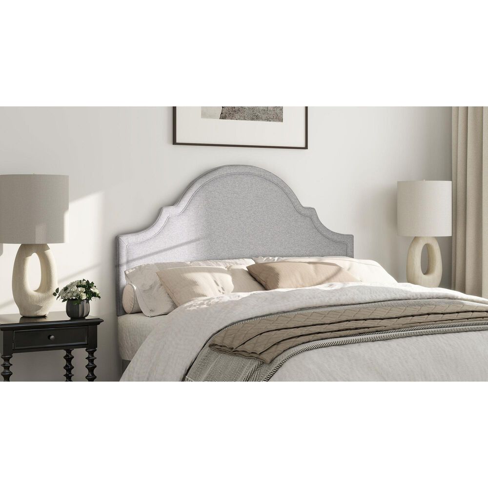Jennifer Taylor Home Catherine Queen Upholstered Panel Headboard in Light Grey, , large
