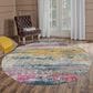 Amer Rugs Montana 7"6" Round Orange and Pink Area Rug, , large