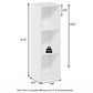 HOMLUX 3-Tier Bookcase Open Multipurpose Display Rack with Adjustable Shelves in White, , large