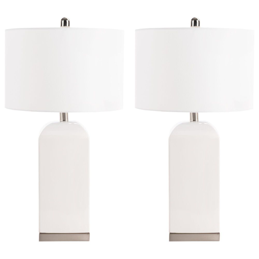 Safavieh Demra Table Lamp in White (Set of 2), , large