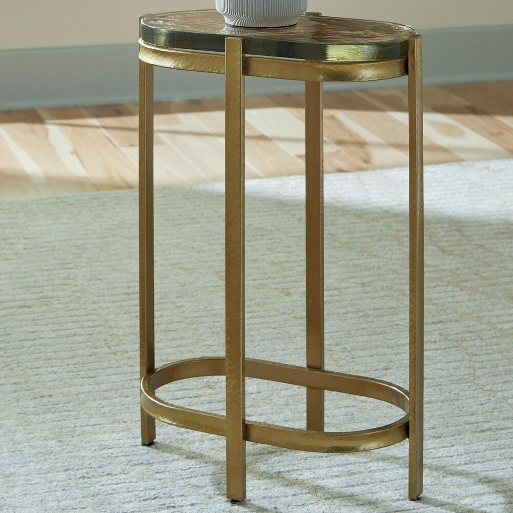 Ashley Porterville Accent Table in Gold, , large
