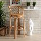 Baxton Studio Orchard Bar Stool in Natural Brown, , large