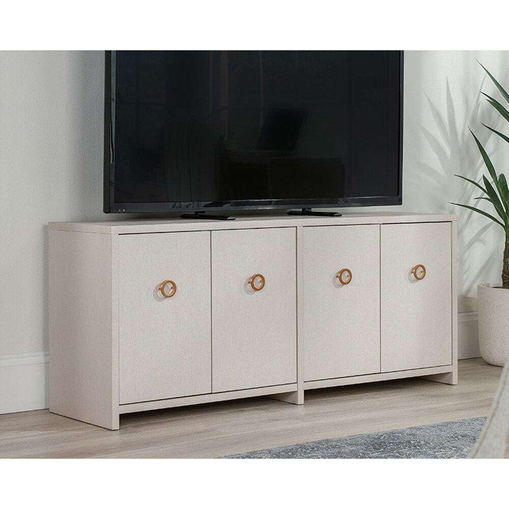 Sauder Grand Coast 57&quot; TV Credenza in Dove Linen, , large