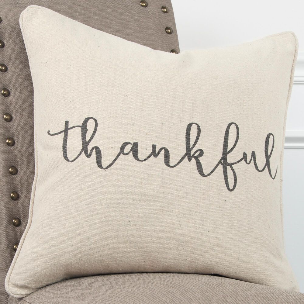 Rizzy Home Sentiment 20" Down Filled Pillow in Natural, , large