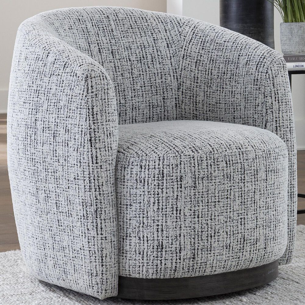 Simeon Collection Tatum Swivel Accent Chair in Nightshade, , large