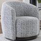 Simeon Collection Tatum Swivel Accent Chair in Nightshade, , large