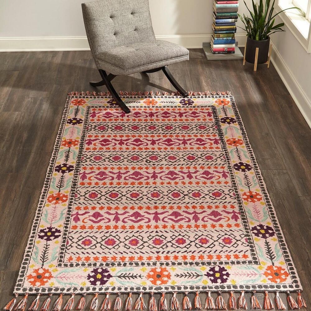 Momeni Tahoe TA-07 5&#39; x 8&#39; Pink Area Rug, , large
