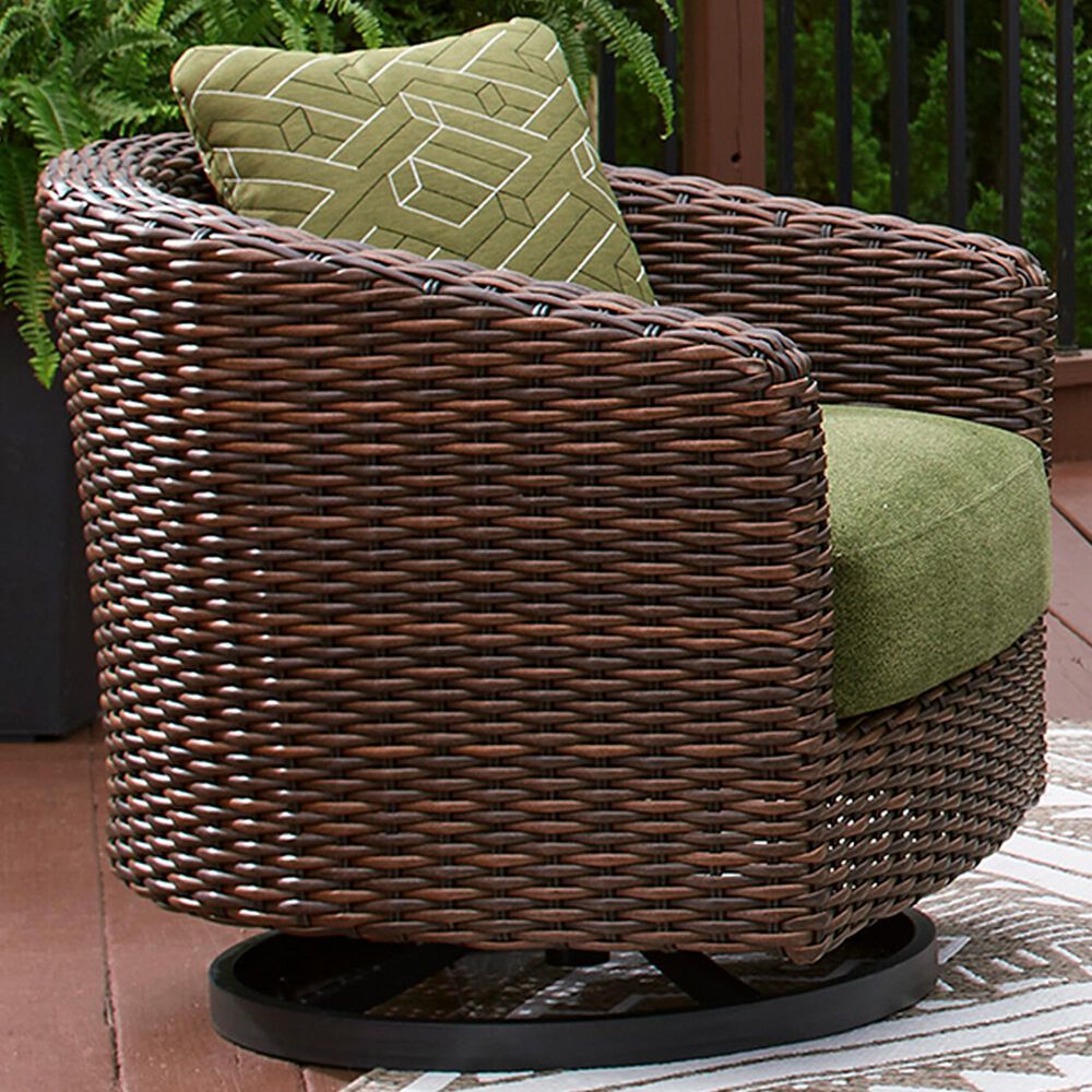 Ashley Horizon Hall Swivel Lounge Chair in Green, , large