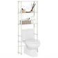 HOMLUX Turn-N-Tube 3-Shelf Over The Toilet Storage Space Saver in White, , large