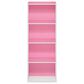 HOMLUX 4-Tier Open Shelf Bookcase in Pink and White, , large