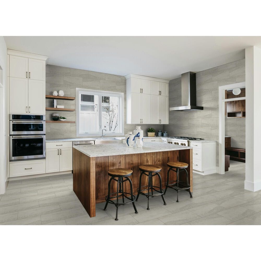 Emser Cavanite White 12" x 24" Matte Ceramic Tile, , large