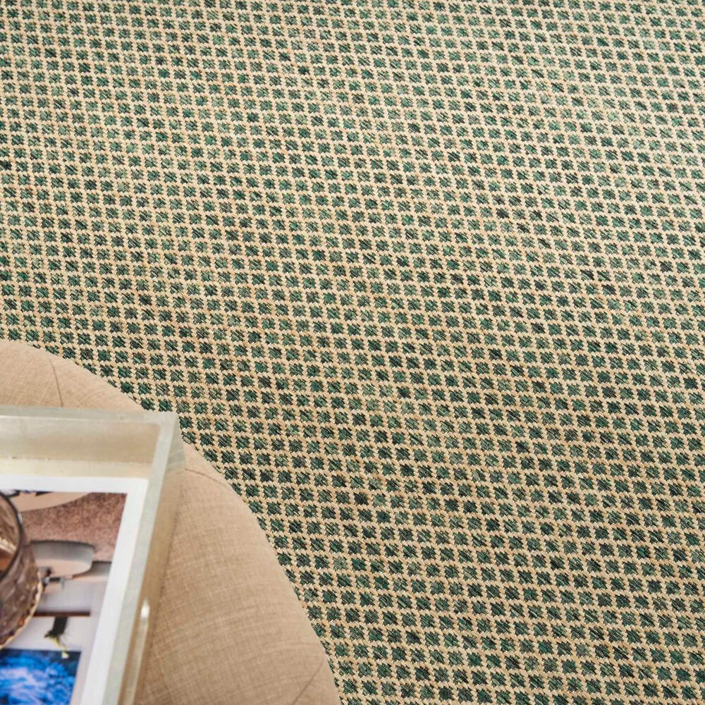 Nourison Courtyard Green 5&#39; x 7&#39; Indoor/Outdoor Area Rug, , large