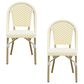 Furniture of America Toby Patio Side Chair in Yellow/White (Set of 2), , large