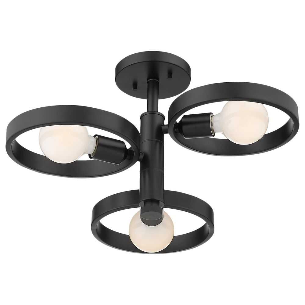 Golden Lighting Sloane Semi-Flush in Matte Black, , large