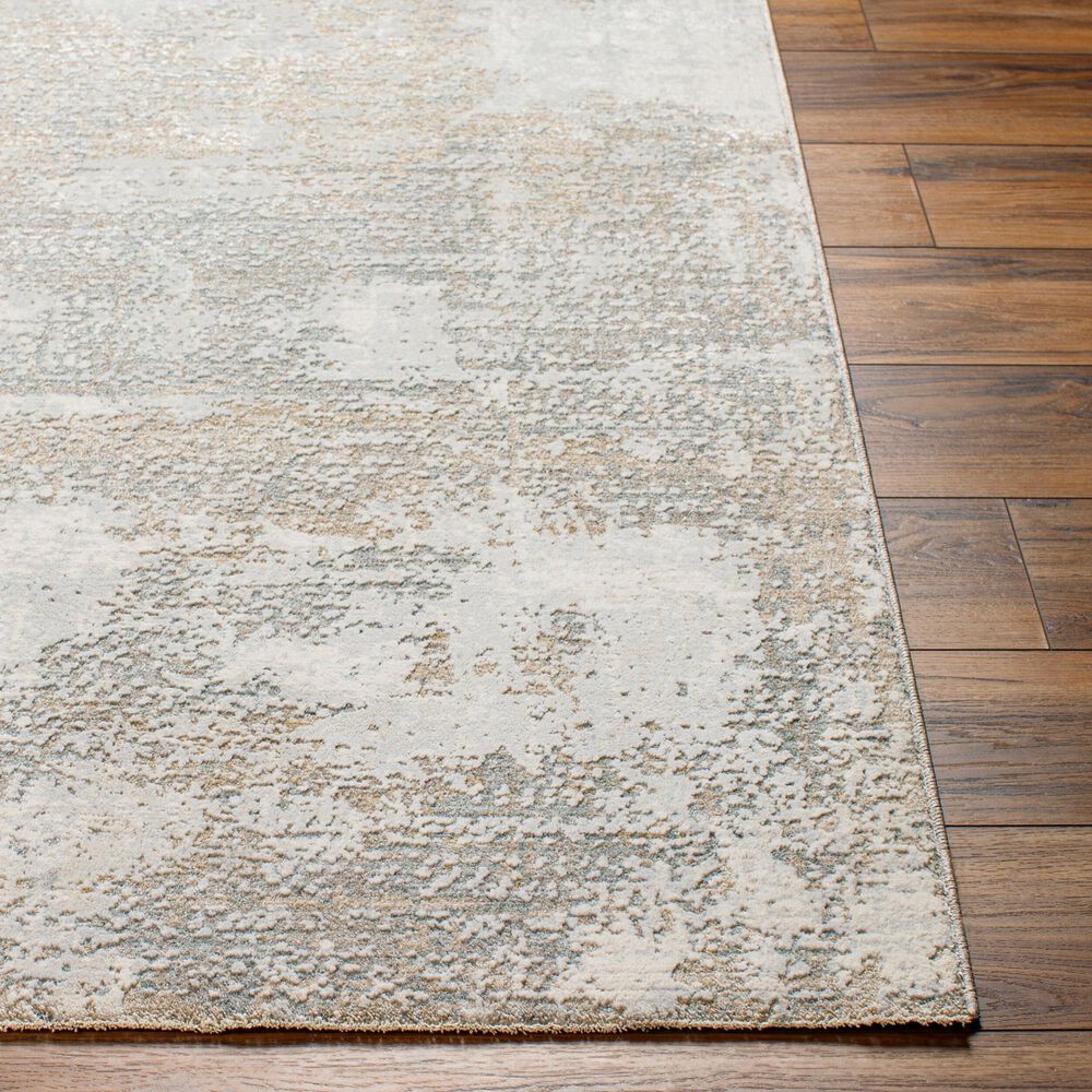 Surya Brunswick 6'7" x 9'6" Cream, Tan, Taupe, Blue, Gray and Seafoam Area Rug, , large