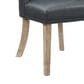 Linon Home Decor Adler Side Chair with Navy Faux Leather Cushion in Natural, , large