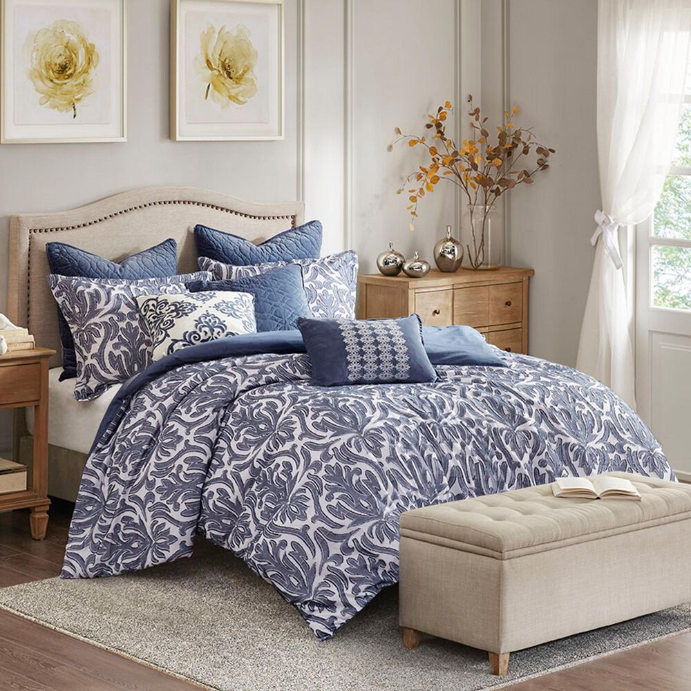 Hampton Park Maison 8-Piece Queen Comforter Set in Blue, , large