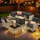 HOMLUX 9-Piece Patio Conversation Set in Black, , large