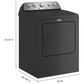 Maytag 7.0 Cu. Ft. Front Load Electric Dryer with with Steam-Enhanced Cycles in Volcano Black, , large