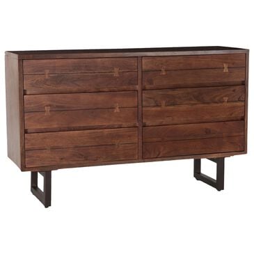 Home Trends & Design Aspen 6-Drawer Dresser in Walnut and Antique Zinc, , large