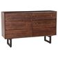 Home Trends & Design Aspen 6-Drawer Dresser in Walnut and Antique Zinc, , large