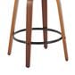 LumiSource Symphony 26" Swivel Counter Stool with Grey Upholstery in Walnut and Black (Set of 2), , large