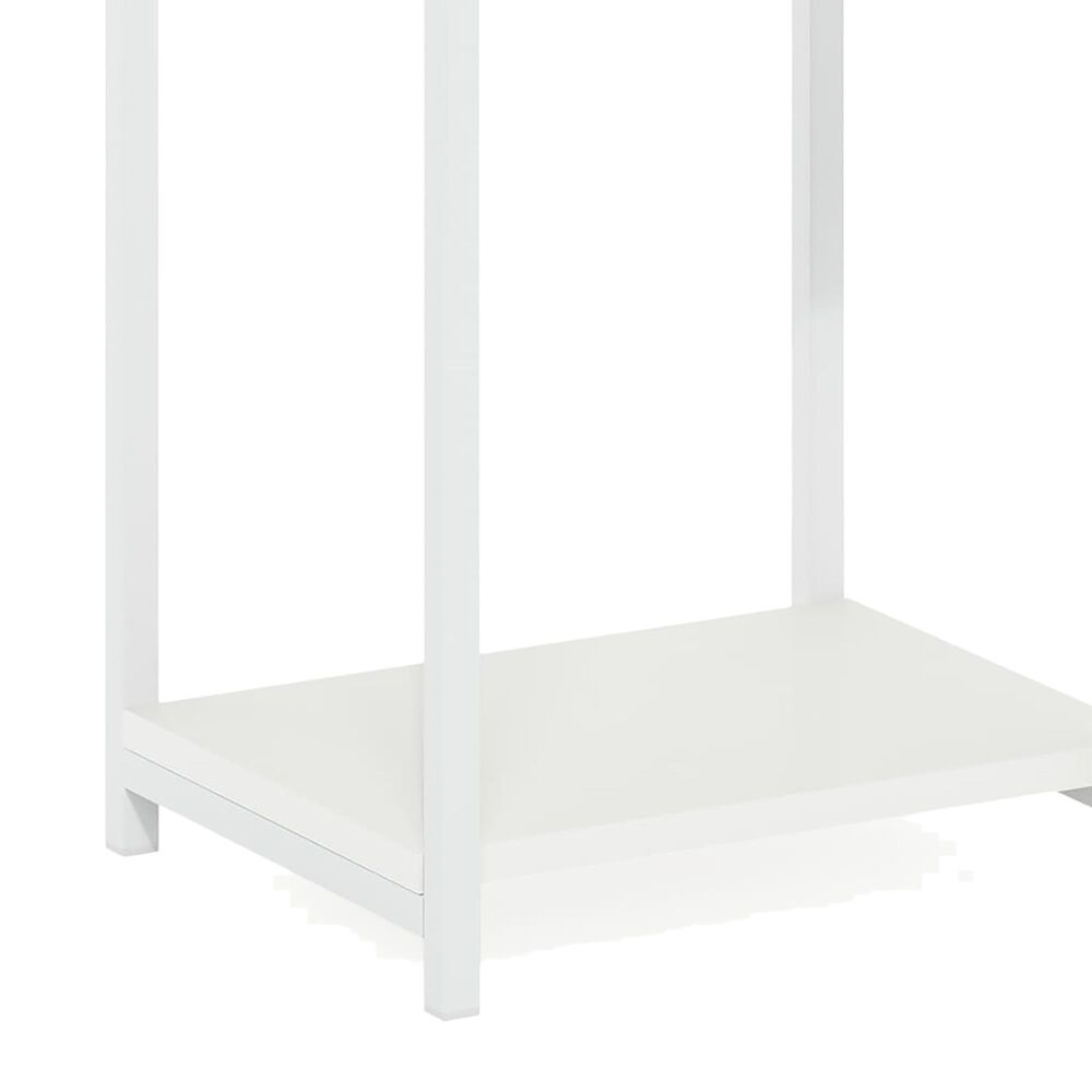 HOMLUX 3-Tier End Table with Open Shelf Storage Display in White, , large