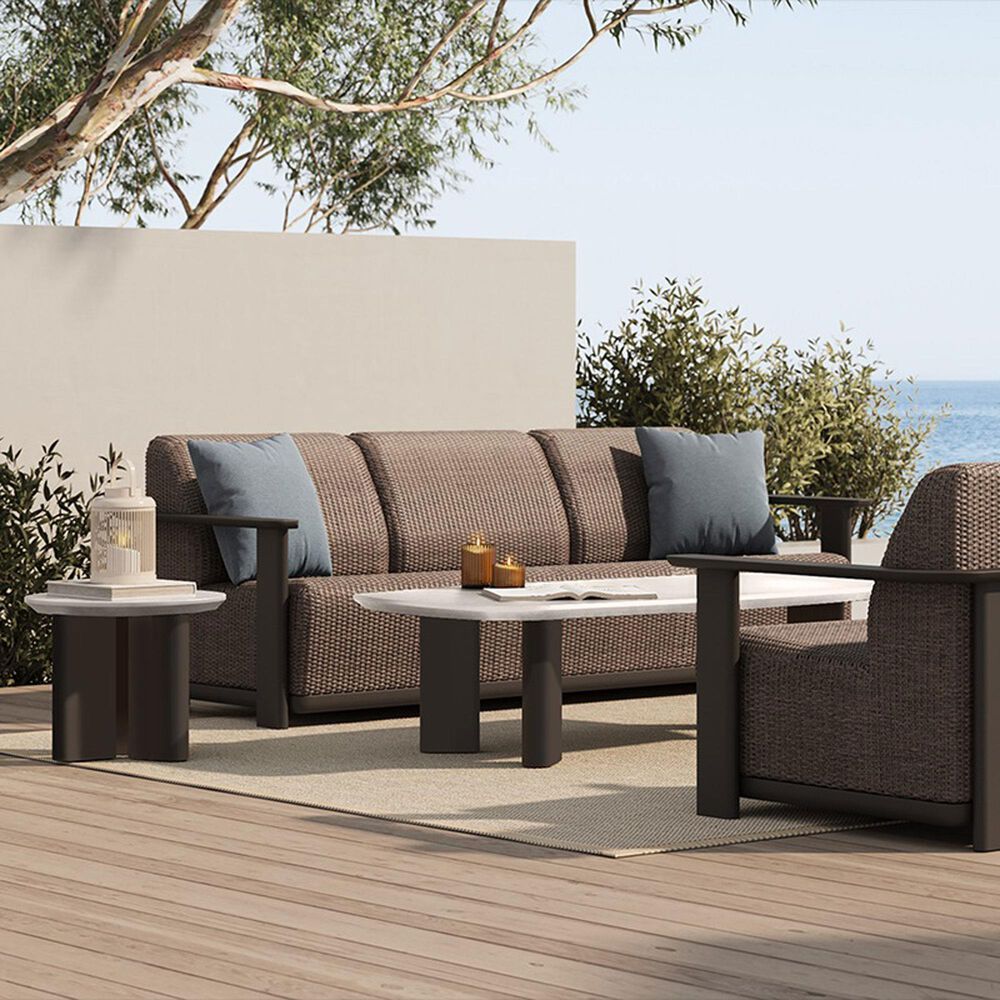 Ebel Outdoor Furniture Corte Outdoor Padded Sofa in Hazel and Cocoa, , large
