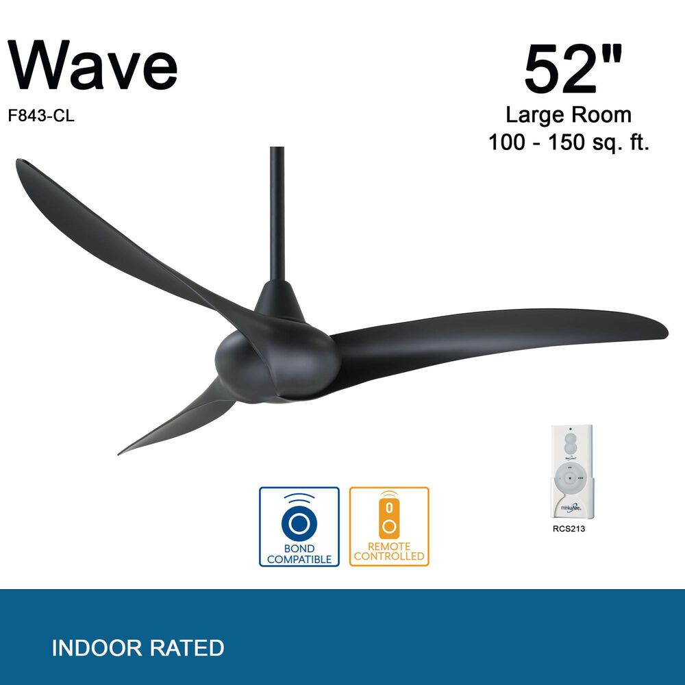 Minka-Aire Wave 52" Ceiling Fan in Coal, , large