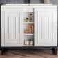 James Martin Vanities Alicante 39.5" Single Bathroom Vanity in Glossy White and Matte Black with 5 cm White Glossy Resin Top and Rectangular Sink, , large