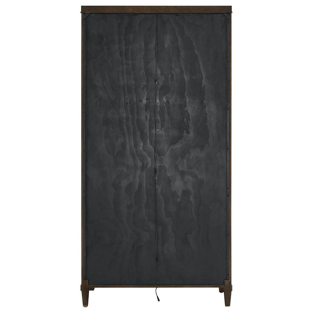 Furniture Worldwide Montclair 4-Piece King Panel Bedroom Set in Embossed Cocoa and Smoked Gold, , large