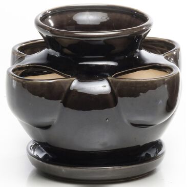 Alfresco Home 4-Pocket Strawberry Patio Jar in Onyx, , large