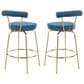 Lumisource Rhonda Counter Stool in Blue/Gold (Set of 2), , large