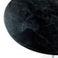 Leisuremod LeisureMod Verve Collection Modern Bar Height Table White Base with 48 Round Black Marbelized Sintered Stone Top, , large