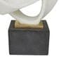 Maple and Jade 17" Decorative Sculpture in Matte White and Black, , large
