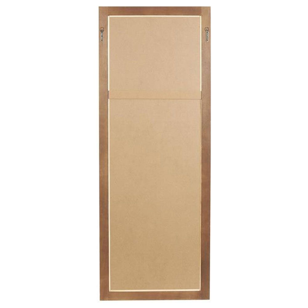 Maple and Jade Wooden Tall Wall Mirror in Brown, , large