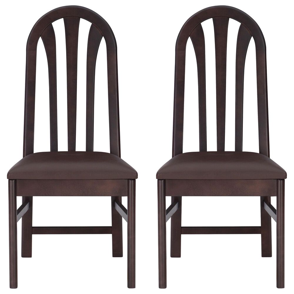 Linon Home Decor Jesper Side Chair in Dark Brown (Set of 2), , large