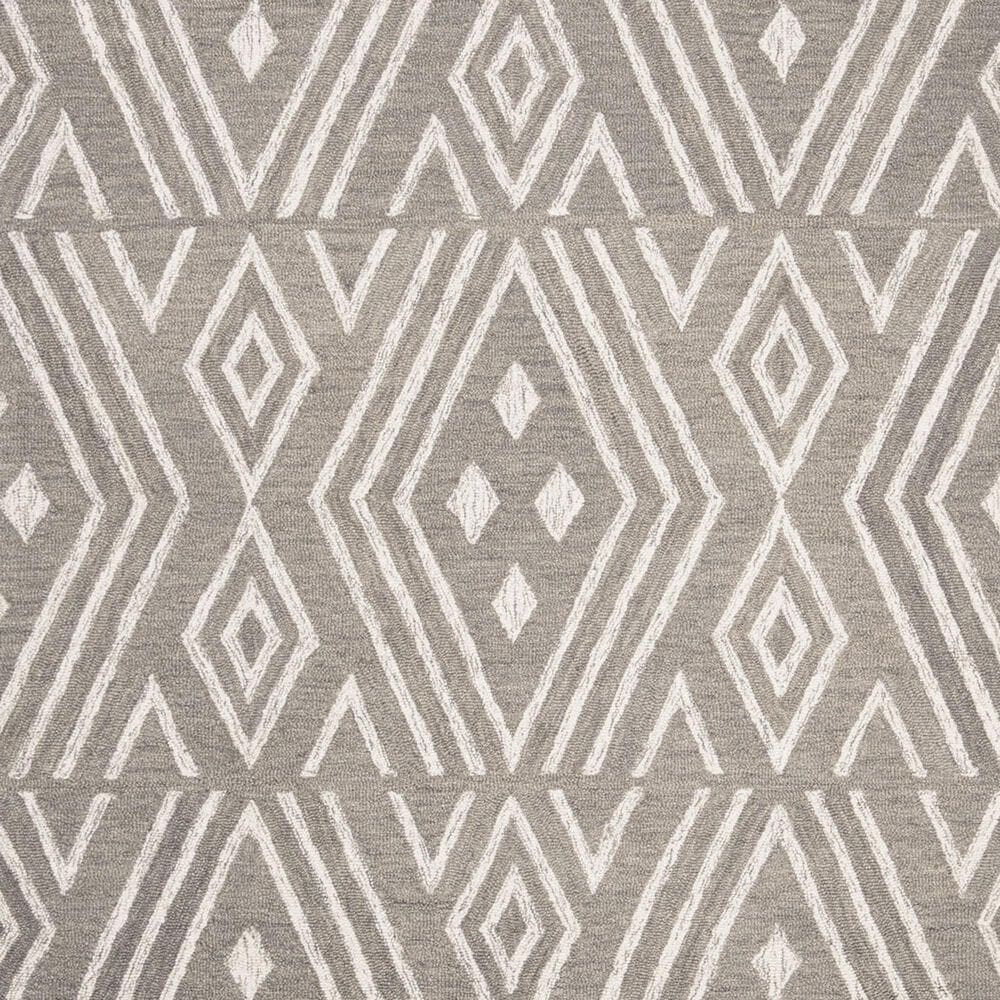 Safavieh Micro-Loop Southwestern 2&#39;3&quot; x 7&#39; Grey and Ivory Runner, , large