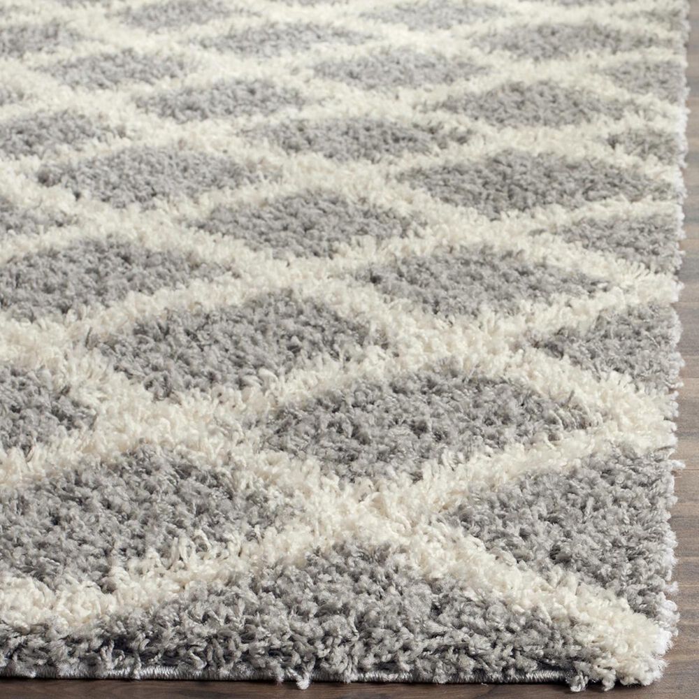 Safavieh Dallas Shag SGD258G-5 5&#39;1&quot; x 7&#39;6&quot; Grey/Ivory Area Rug, , large
