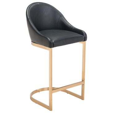 Zuo Modern Scott Counter Chair in Black/Gold, , large