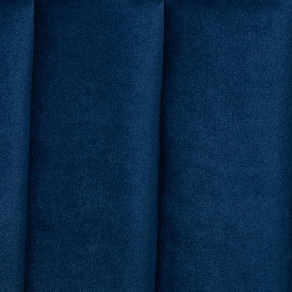 Baxton Studio Clare King Upholstered Panel Bed in Navy Blue, , large